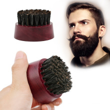 Round Spade Wood Beard Brush Customized Processing Bristle Hair Brush  For Man's Beard Comb